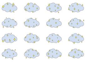 cloud design illustration isolated on transparent background vector