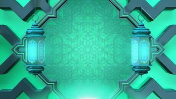 RAMADAN KAREEM ISLAMIC GREETING TEMPLATE ABSTRACT BLUE BACKGROUND ANIMATION LOOP video