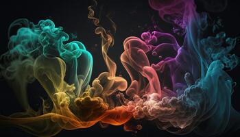 Artistic Smoke Colorful Backgrounds. photo