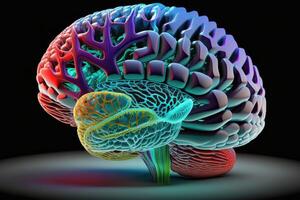 3D medical brain concept. photo