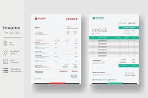 Invoice minimal design template, Business invoice form template vector