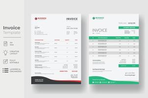 Invoice minimal design template, Business invoice form template vector