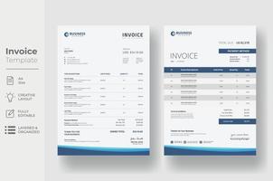 factura mínimo diseño plantilla, negocio factura formar modelo vector