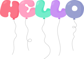 Balloon text in cartoon style png