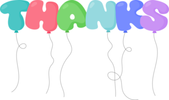 Balloon text in cartoon style png