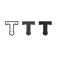 letter T logo image and font T design graphic  vector