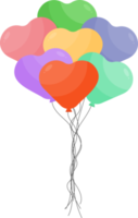 Balloons bunch in cartoon style png