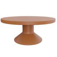 coffee table 3d render icon illustration with transparent background png