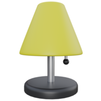 bureau lampe 3d rendre icône illustration avec transparent Contexte png