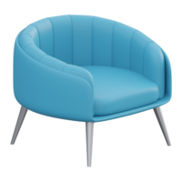 sofa chair 3d render icon illustration with transparent background png