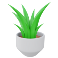 áloe vera planta maceta 3d hacer icono ilustración con transparente antecedentes png