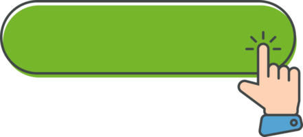hacer clic cursor icono con hacer clic aquí botón png