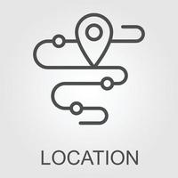 map icon isolated on white background. Simple style. Eps 10 vector