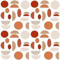 Cute modern terracotta abstract seamless vector pattern background illustration with geometric shapes