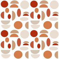 Cute modern terracotta abstract seamless vector pattern background illustration with geometric shapes