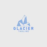 iceberg glaciar marca logo empresa sencillo diseño vector