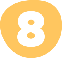Color blob with number png