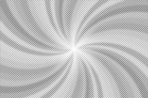 Sun rays halftone background. White and grey radial swirl abstract comic pattern. Vector explosion abstract lines backdrop