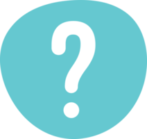 Color blob with question mark symbol png