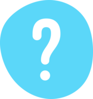 Color blob with question mark symbol png