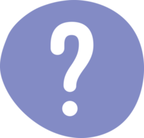 Color blob with question mark symbol png