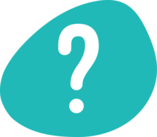 Color blob with question mark symbol png