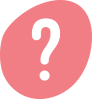 Color blob with question mark symbol png