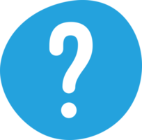 Color blob with question mark symbol png