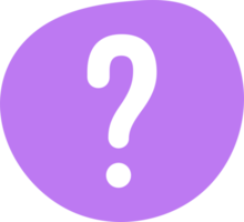 Color blob with question mark symbol png