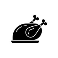 Chicken icon vector. turkey illustration sign. food symbol. grill logo. vector