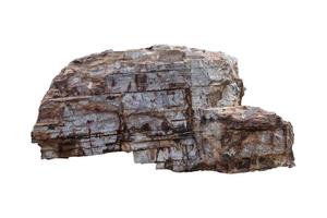 Chert rock isolated on white background with clipping path. photo