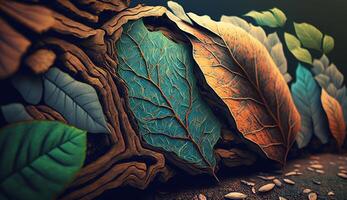 Artful Textures from the Beauty of Leaves photo