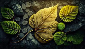 Artful Textures from the Beauty of Leaves photo