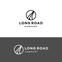 road construction logo road maintenance creative sign concept. Paving design template vector icon idea with highway. Transportation and traffic theme.