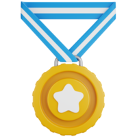 3d ikon illustration tilldela medalj png