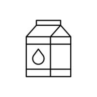 Milk icon vector. juice illustration sign. tetrapak symbol or log. vector