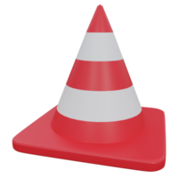 cone 3d render icon illustration with transparent background, protection and security png