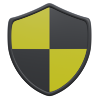 shield 3d render icon illustration with transparent background, protection and security png