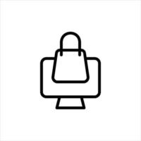 online store icon with isolated vektor and transparent background vector
