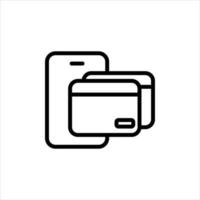 mobile payment icon with isolated vektor and transparent background vector