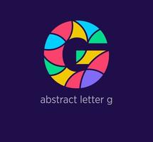 Modern abstract letter g logo icon. Unique mosaic design color transitions. Colorful letter g template. vector. vector