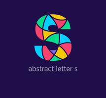 Modern abstract letter s logo icon. Unique mosaic design color transitions. Colorful letter s template. vector. vector