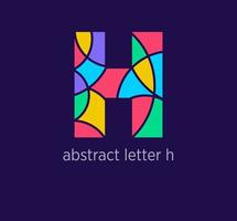 Modern abstract letter h logo icon. Unique mosaic design color transitions. Colorful letter h template. vector. vector