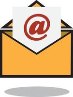 Vector design of flat icon, Mail or E-mail on isolated background