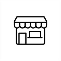 store icon with isolated vektor and transparent background vector