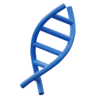 dna 3d render icon illustration with transparent background, health and medical png