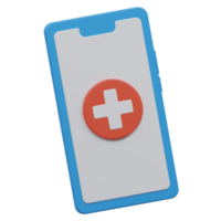 medicinsk app 3d framställa ikon illustration med transparent bakgrund, hälsa och medicinsk png