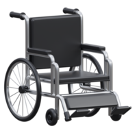 wheelchair 3d render icon illustration with transparent background, health and medical png