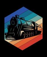 tren ilustración vector camiseta diseño tren citas vector diseño