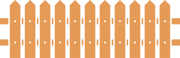 Colored fence in flat style clip art png